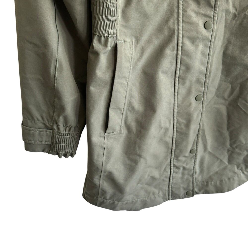 Athleta Rainout Sutro Long Trench Jacket Sz XXS Bali Green Waterproof Hooded - Picture 5 of 11